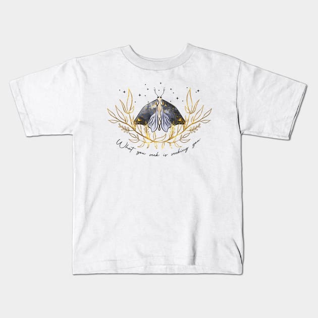 Celestial Moth Kids T-Shirt by Satic